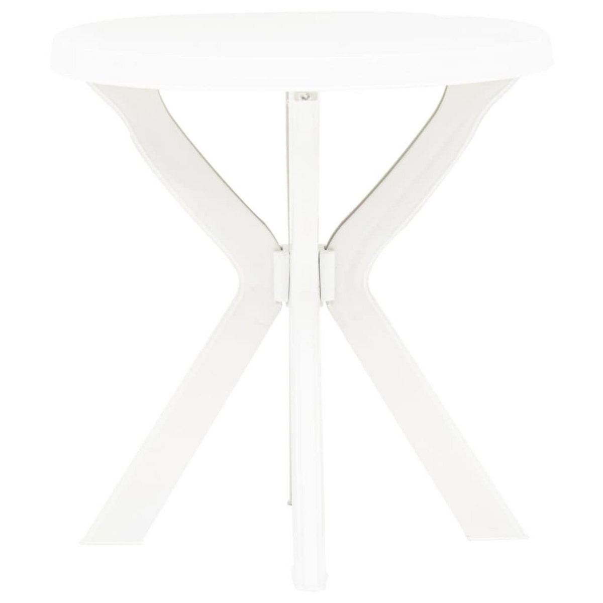 VIDAXL Table de bistro Blanc Ø70 cm Plastique