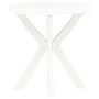 Voir la diapositive 2 : VIDAXL Table de bistro Blanc Ø70 cm Plastique