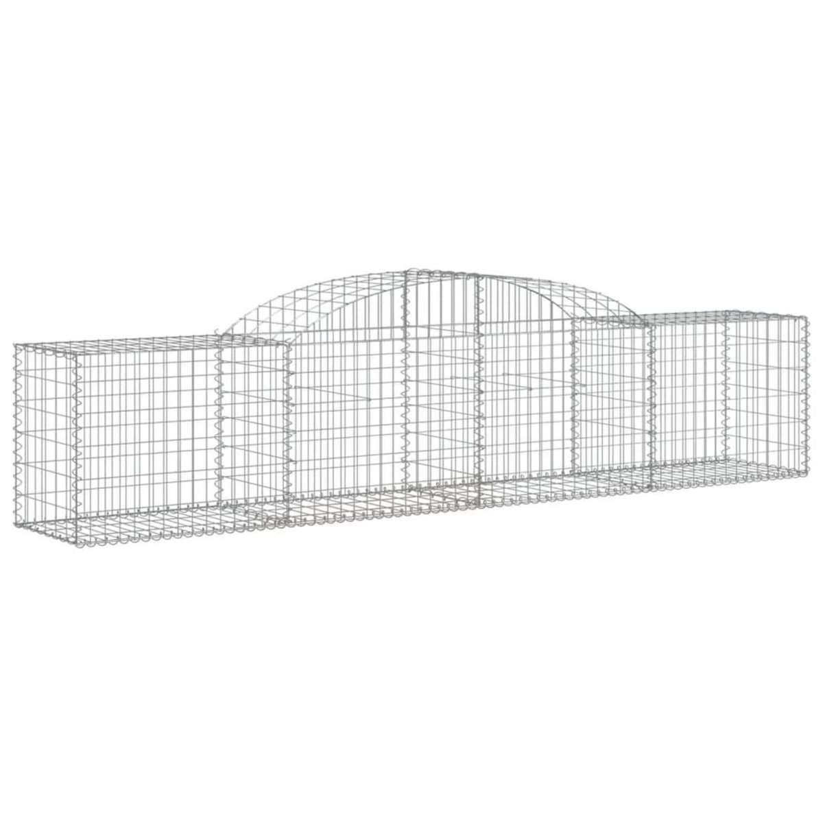 VIDAXL Paniers a gabions arques 10 pcs 300x50x60/80 cm fer galvanise