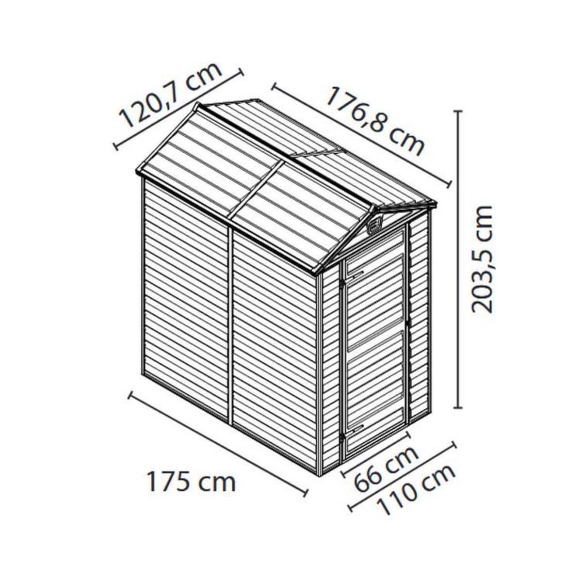 Palram Abris de jardin 1.9m² ambre - 702294