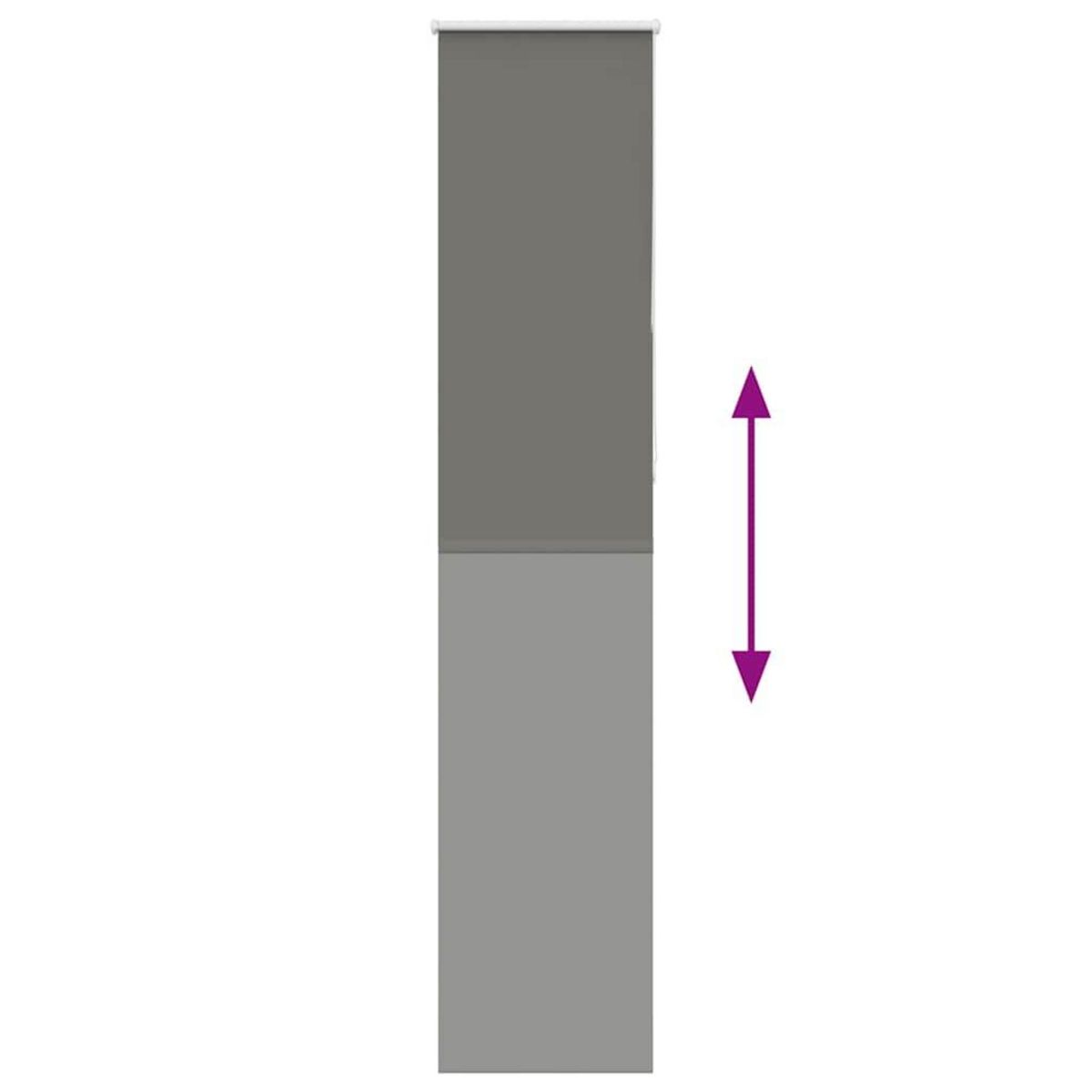 VIDAXL Store enrouleur occultant largeur du tissu 50,7 cm polyester