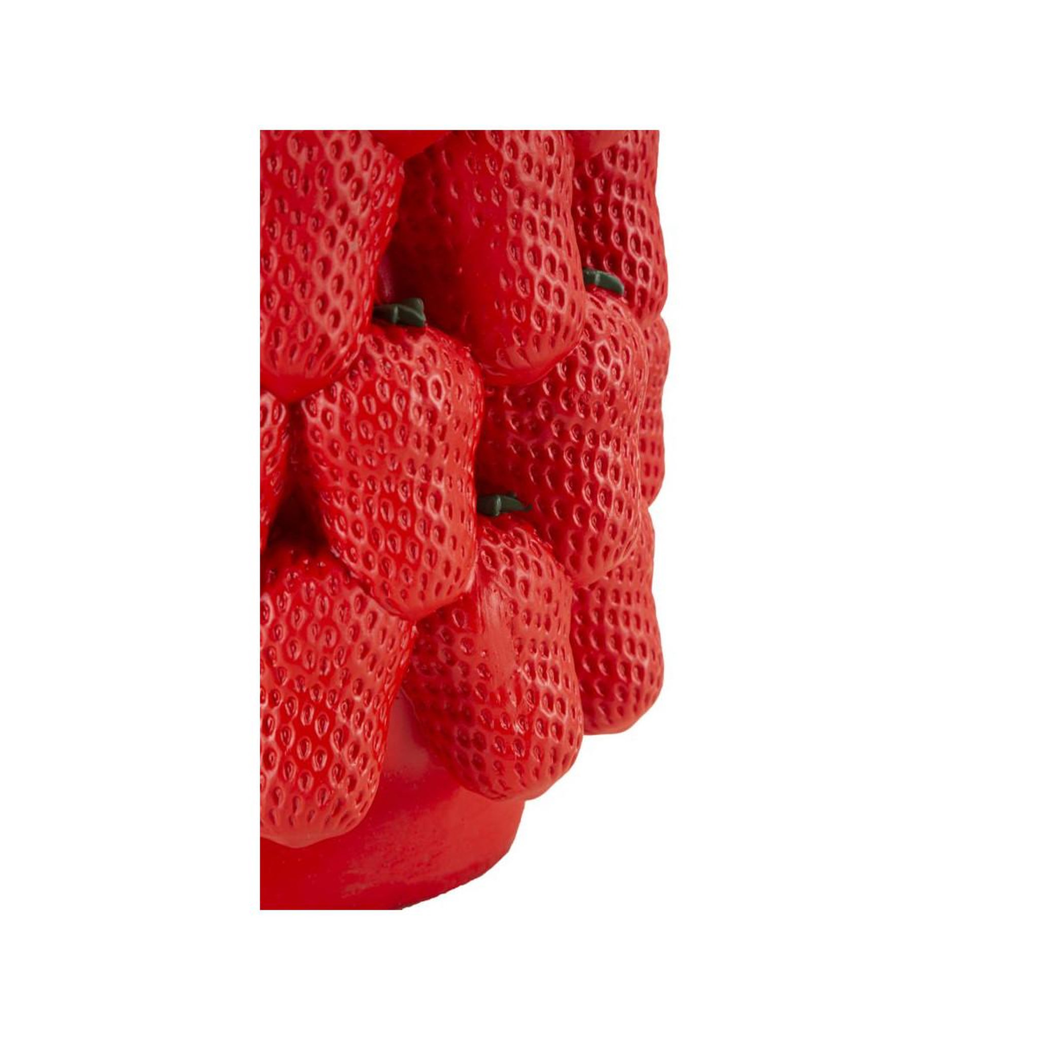 Voir la diapositive 4 : Paris Prix Vase déco fruits  fraises  32cm rouge