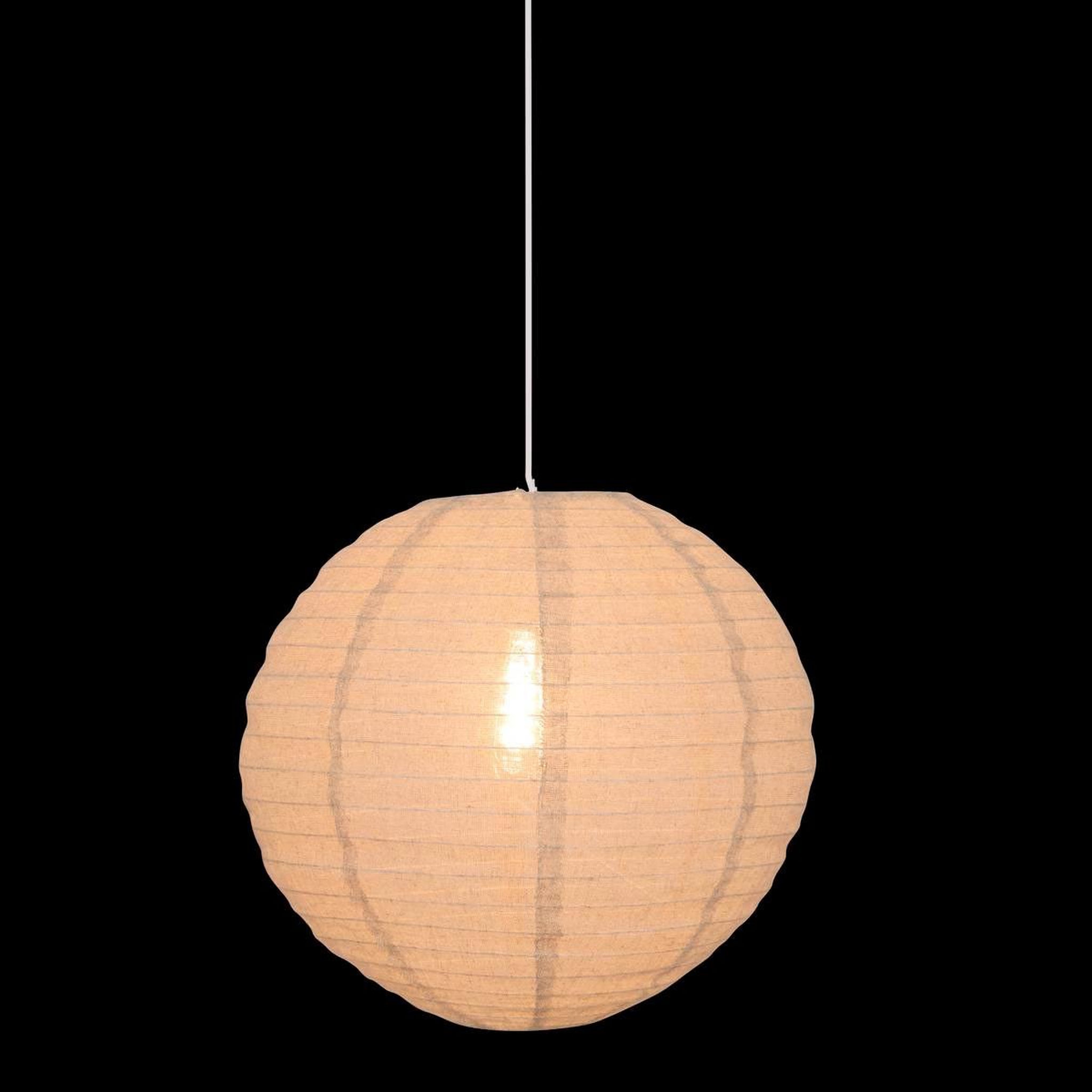 Voir la diapositive 4 : ATMOSPHERA Lanterne Japonaise Boule  Jordy  43cm Beige Lin