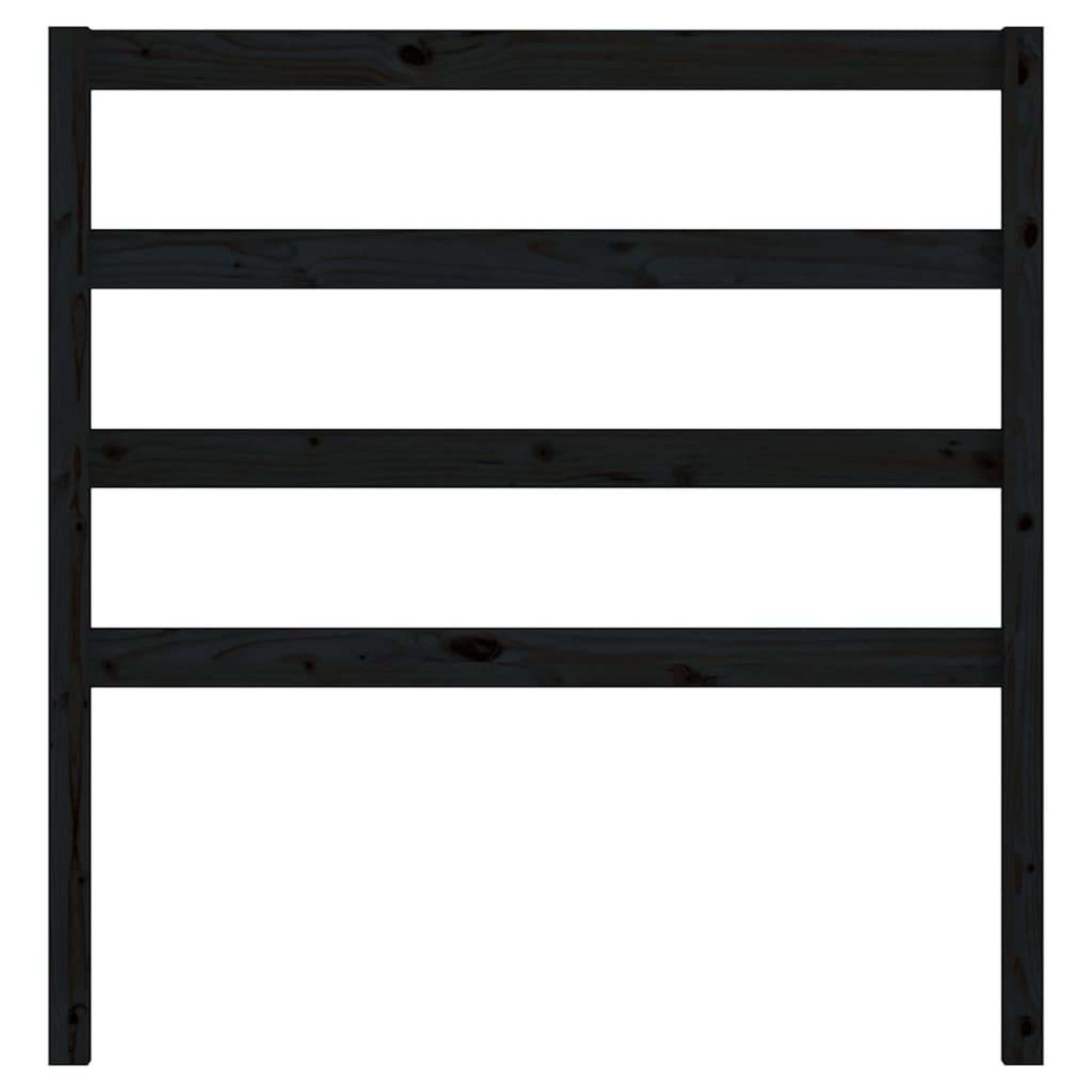 Voir la diapositive 4 : VIDAXL Tete de lit Noir 95x4x100 cm Bois massif de pin