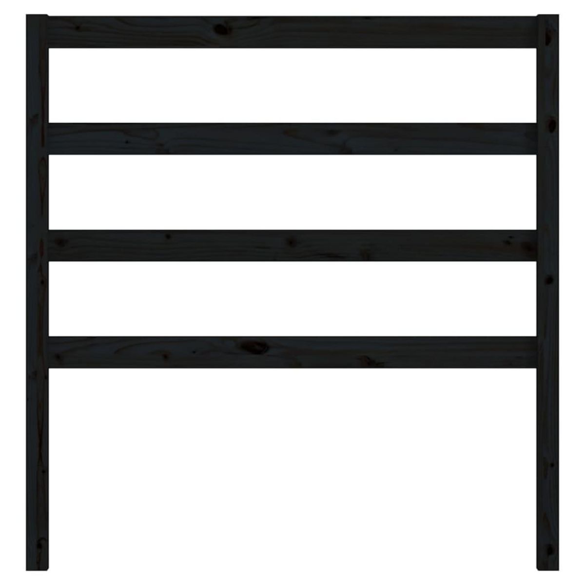 VIDAXL Tete de lit Noir 95x4x100 cm Bois massif de pin