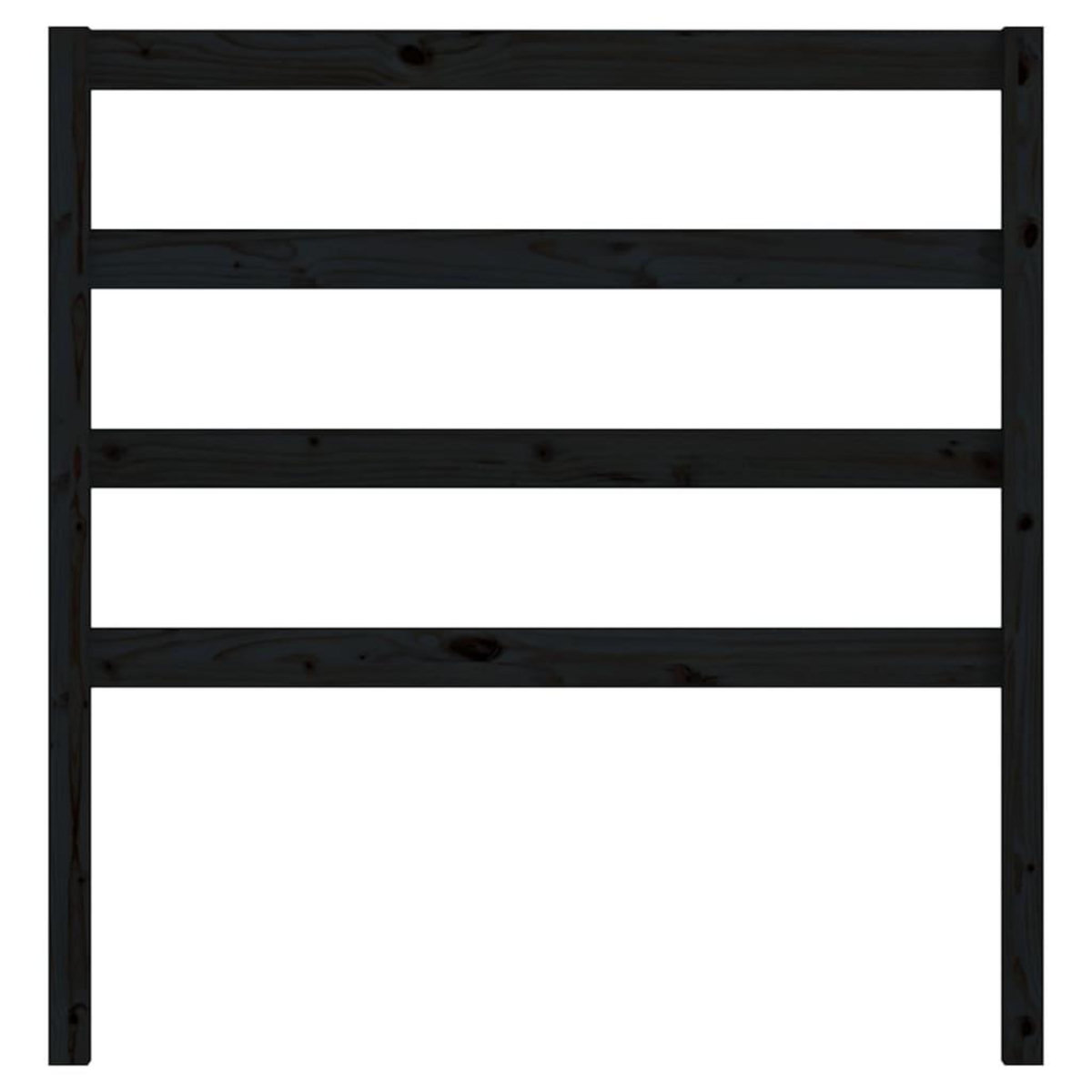 VIDAXL Tete de lit Noir 95x4x100 cm Bois massif de pin