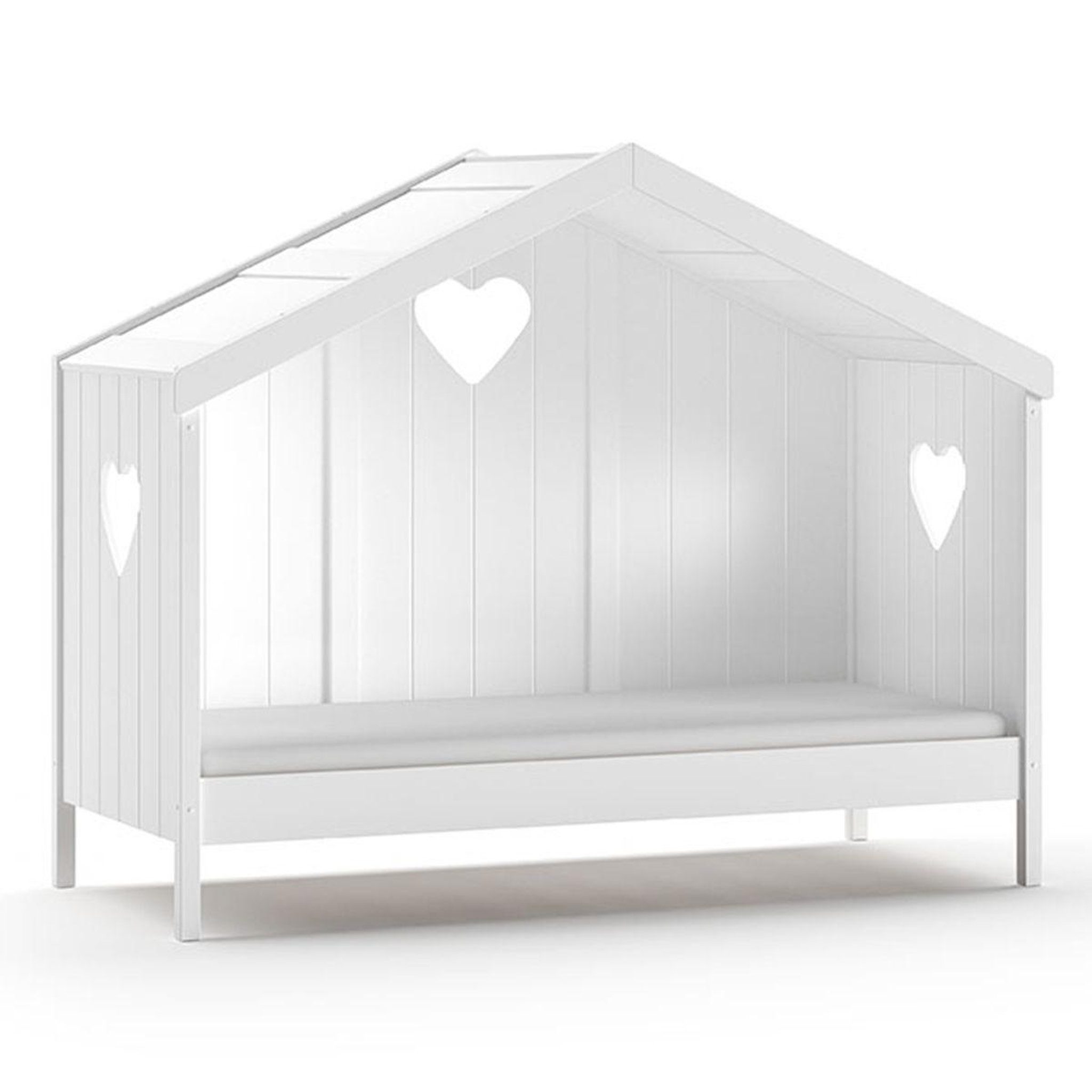 Voir la diapositive 2 : Paris Prix Lit cabane enfant fermé  amori  90x200cm blanc