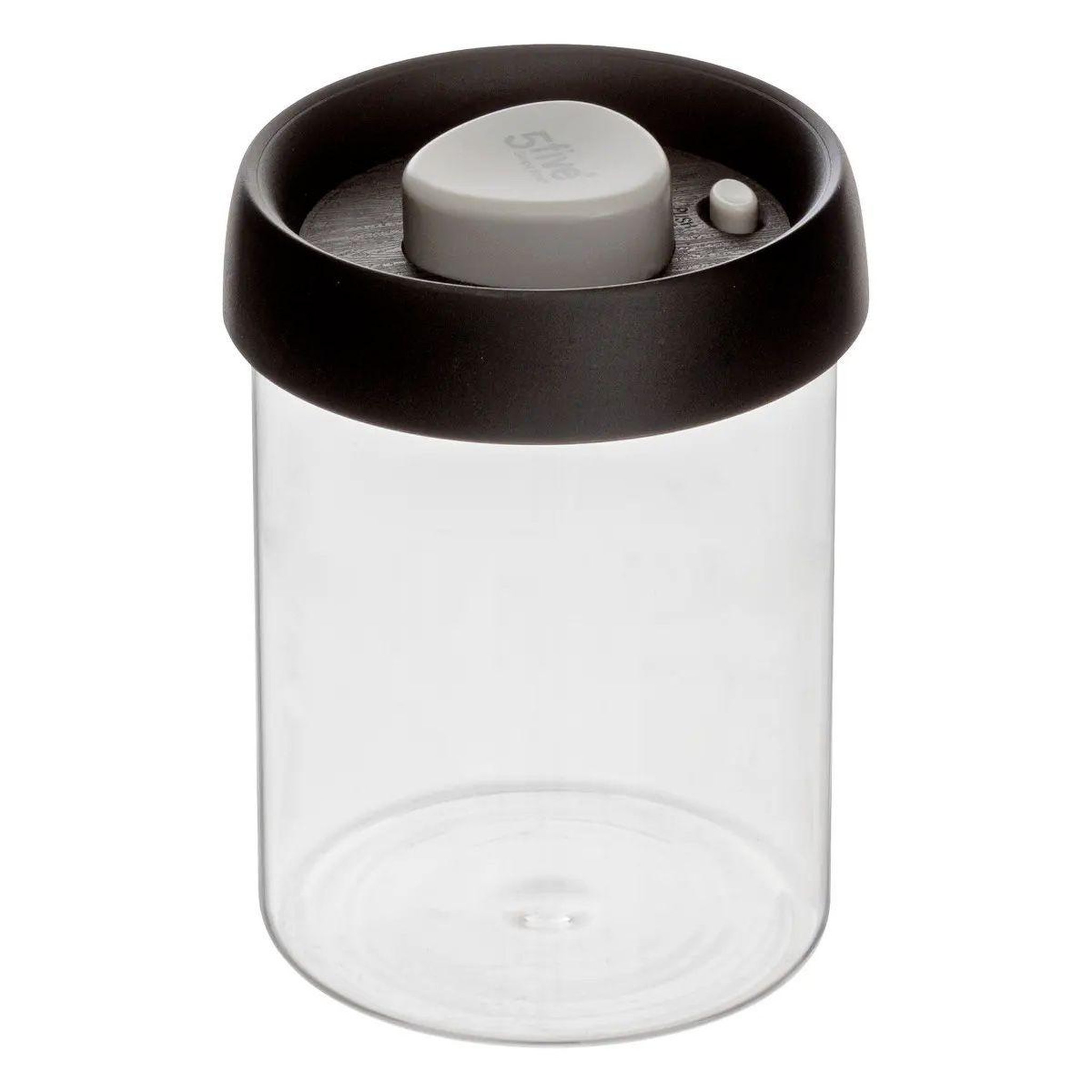 FIVE Bocal en verre  hermet  0,6l transparent & noir