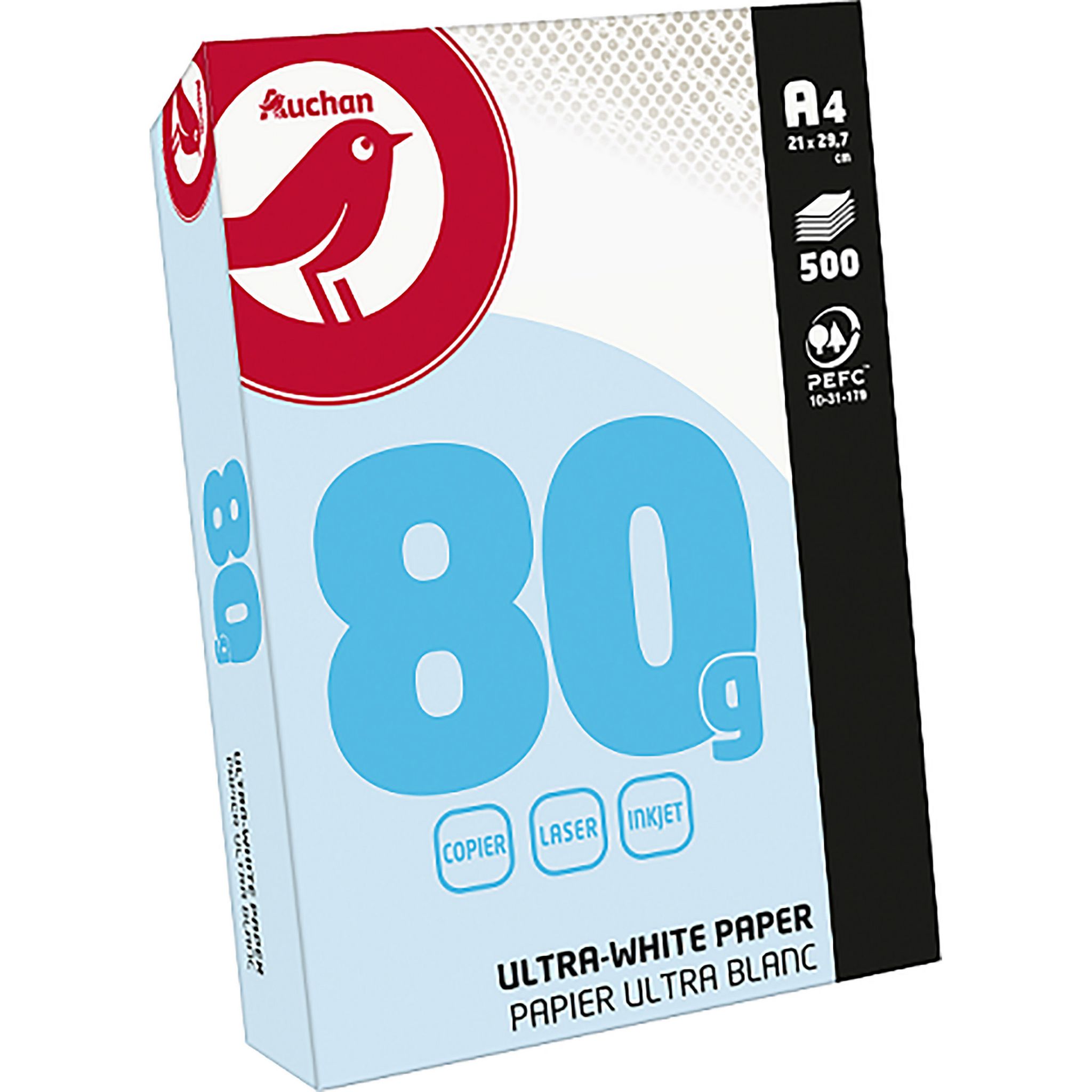 Ramette Papier A3 500 Feuilles 80g/m² Extra Blanc - Compatible Jet D'Encre Et Laser - Certification PEFC