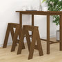 Voir la diapositive 1 : VIDAXL Tabourets lot de 2 marron miel 40x40x60 cm bois massif de pin