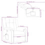 Voir la diapositive 6 : VIDAXL Fauteuil de massage inclinable Noir Tissu