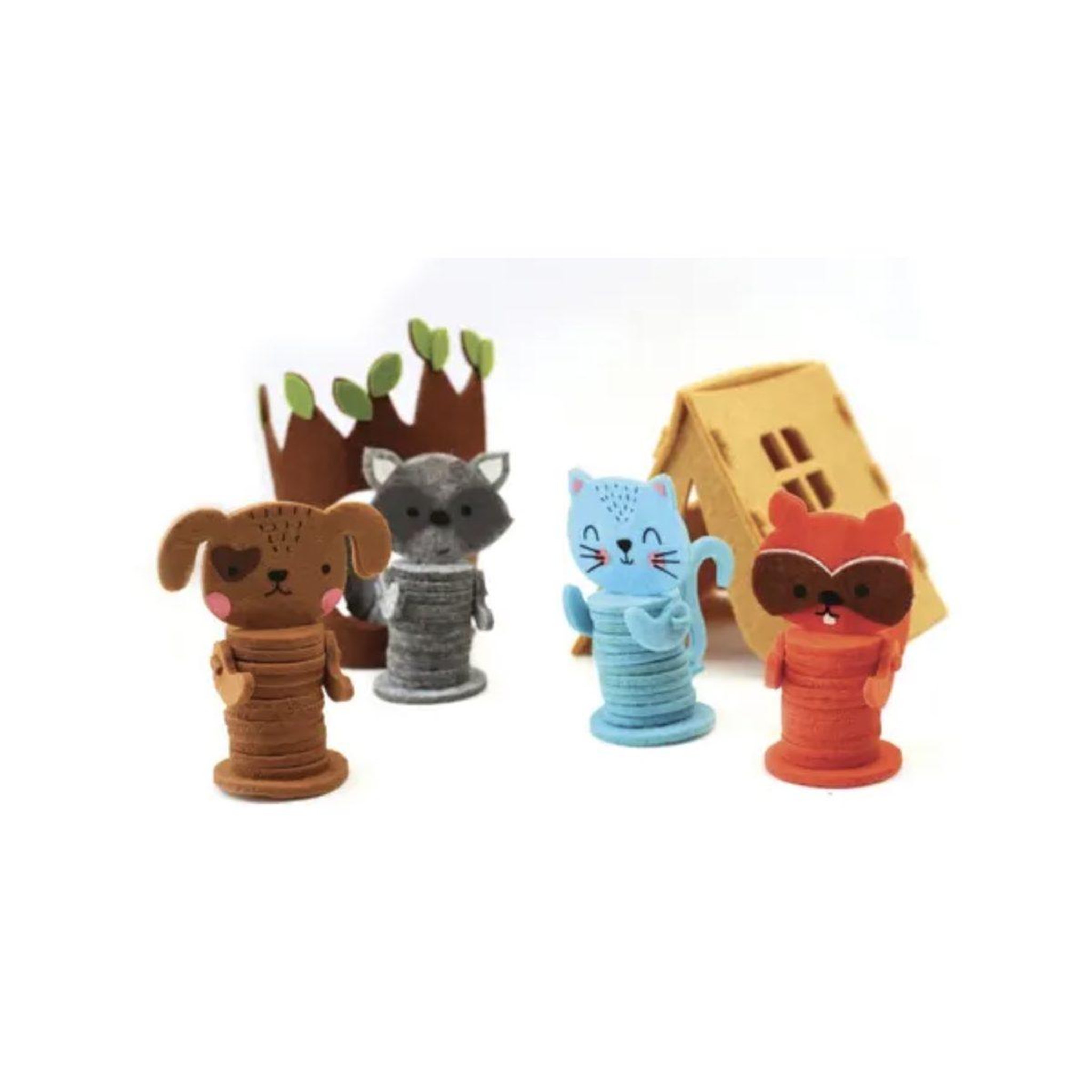 Voir la diapositive 2 : GRAINE CRÉATIVE Kit feutrine - animaux dans la foret