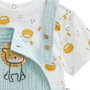 Voir la diapositive 2 : Petit Béguin Ensemble salopette bébé en gaze de coton et t-shirt Elio