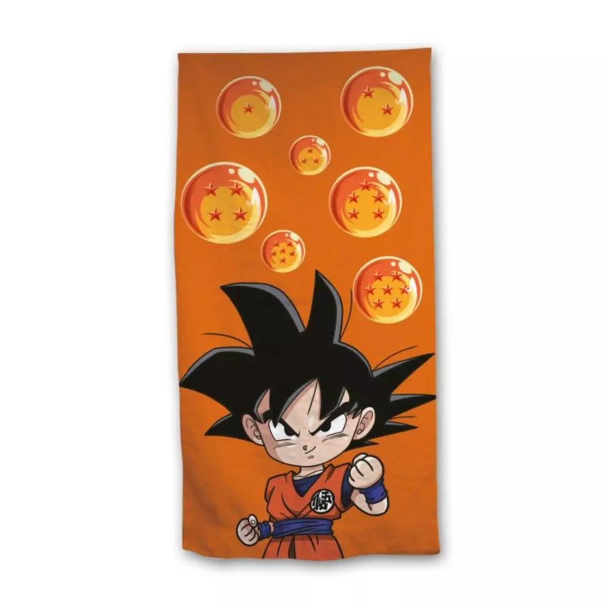Manga Déco - Serviette de Bain Enfant Orange Dragon Ball Z - Drap de plage 70x140 cm