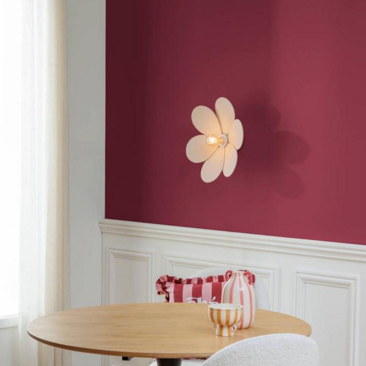 ATMOSPHERA Applique Murale en Lin  Naya  40cm Beige