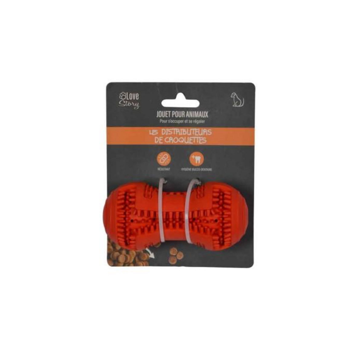 Paris Prix Jouet pour Chien Distributeur  Os  10cm Rouge