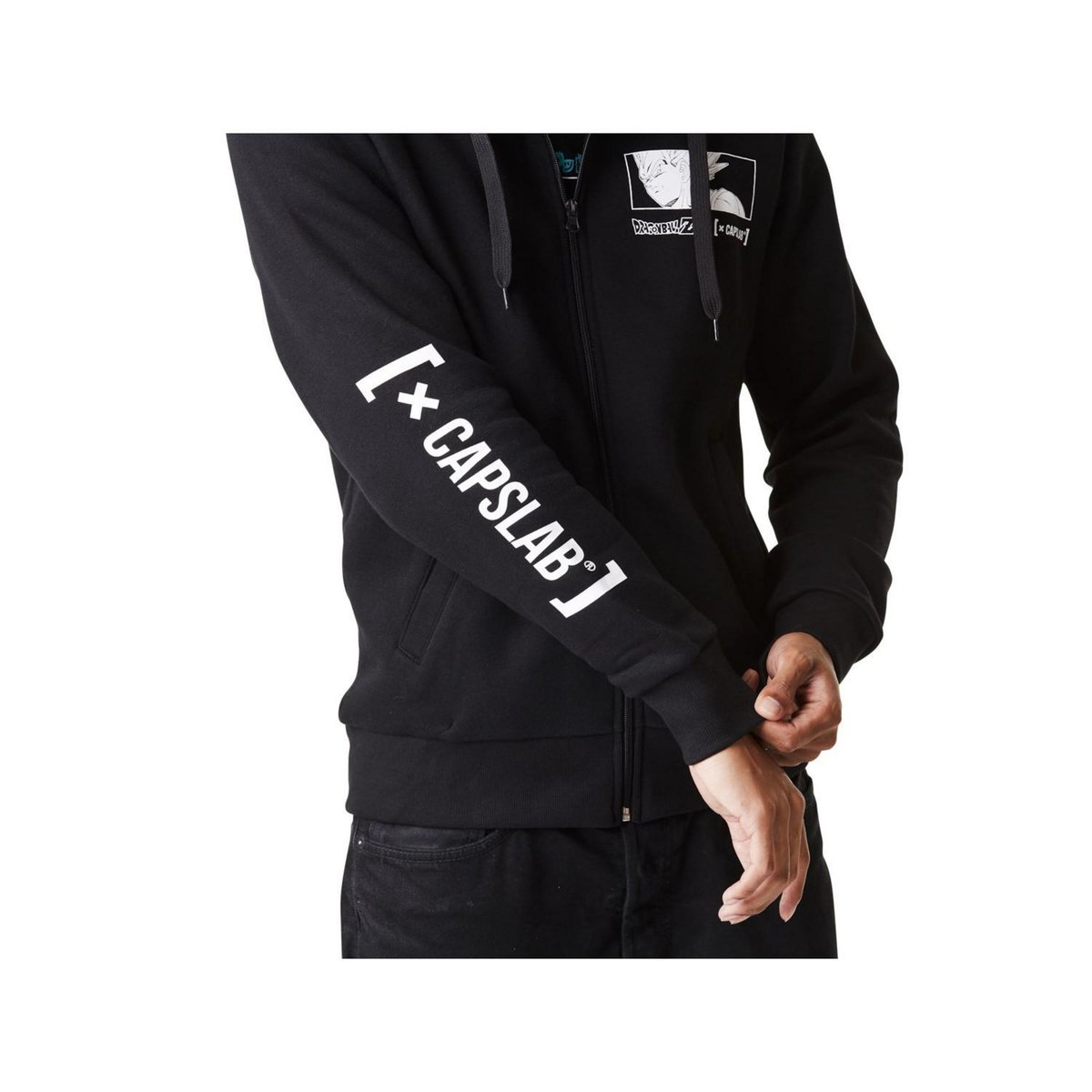 CAPSLAB Sweat à capuche avec zip homme Dragon Ball Z Vegeta