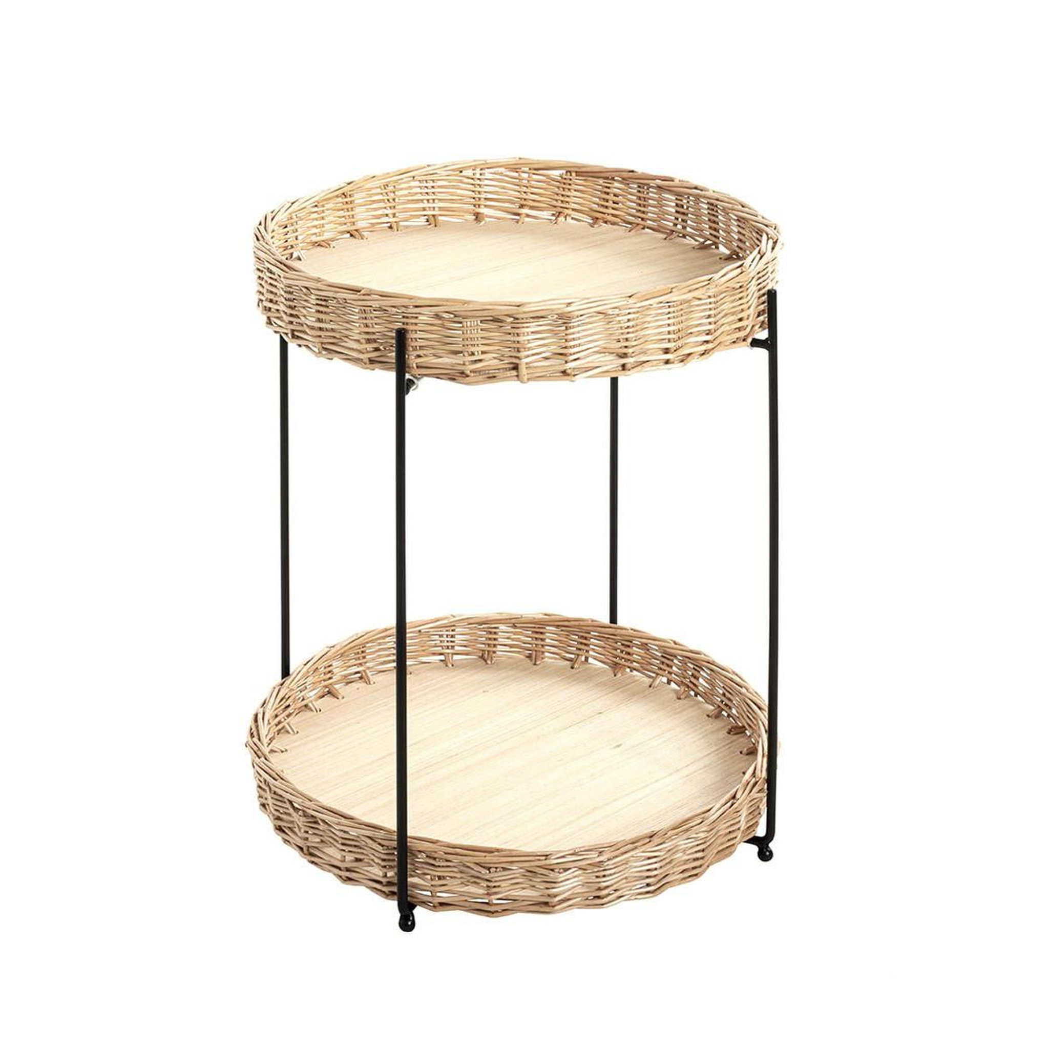 Paris Prix Table d'appoint osier  irène  49cm naturel & noir