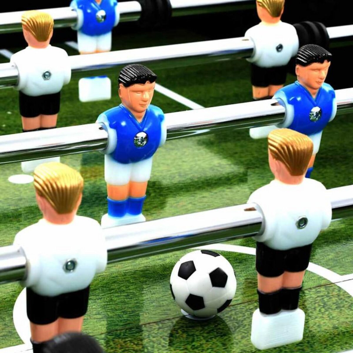 VIDAXL Table de football Acier 60 kg 140 x 74,5 x 87,5 cm Noir