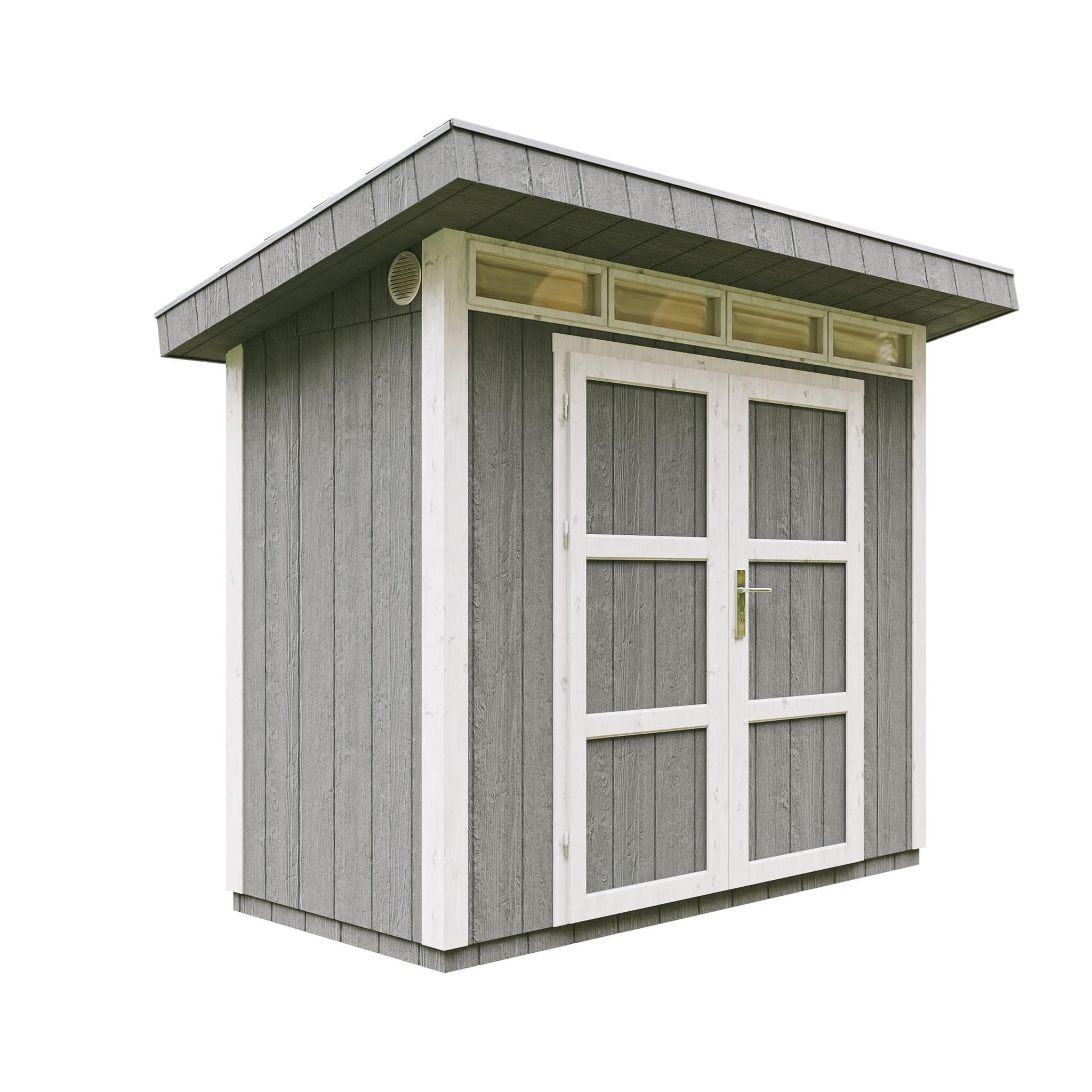 Voir la diapositive 1 : TIMBELA Abri de Jardin Qualité Premium 3m²/L161xL294xH239 cm avec sol, bardeaux bitumineux M901A