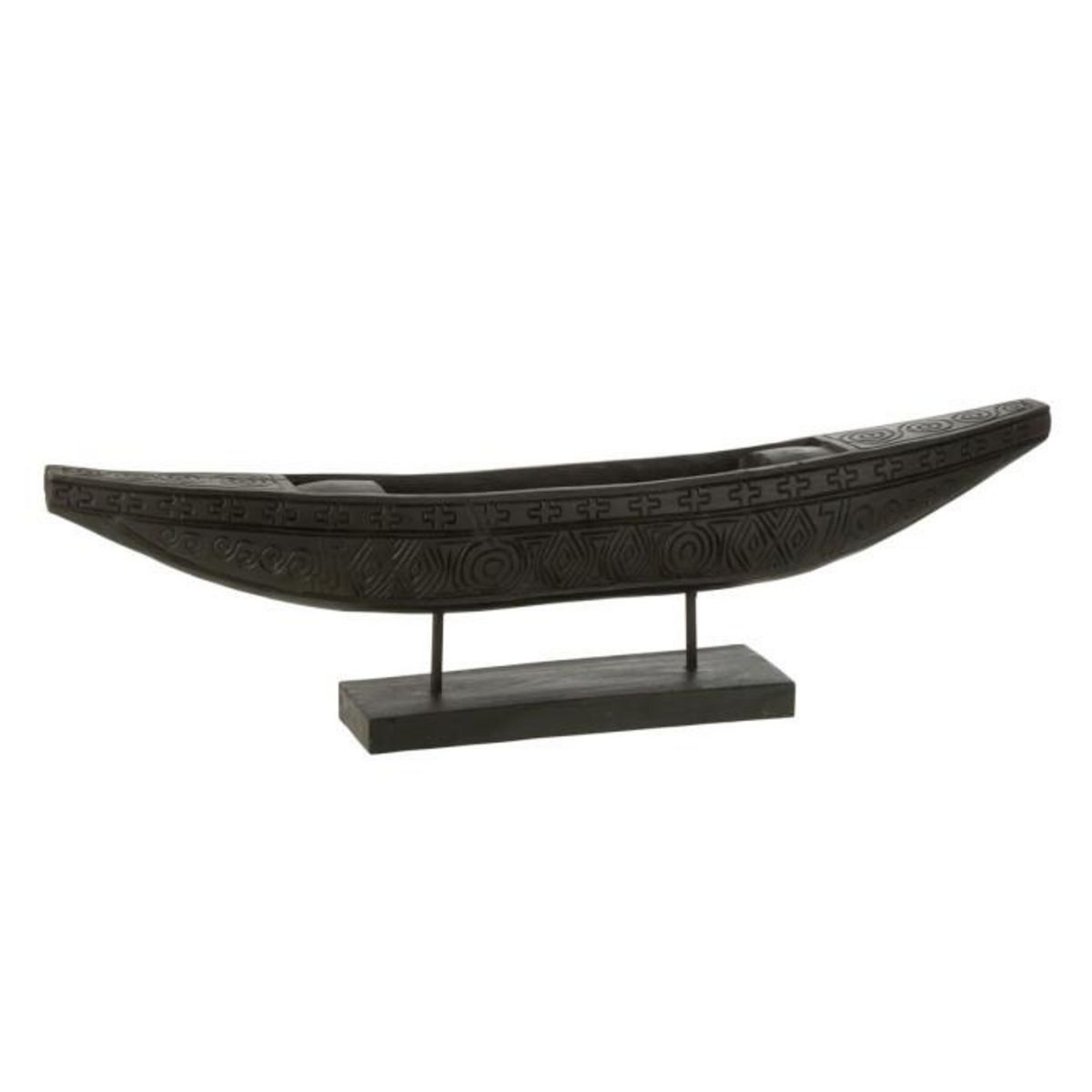 Paris Prix Bateau sur Pied en Bois  Black Lombok  100cm Noir