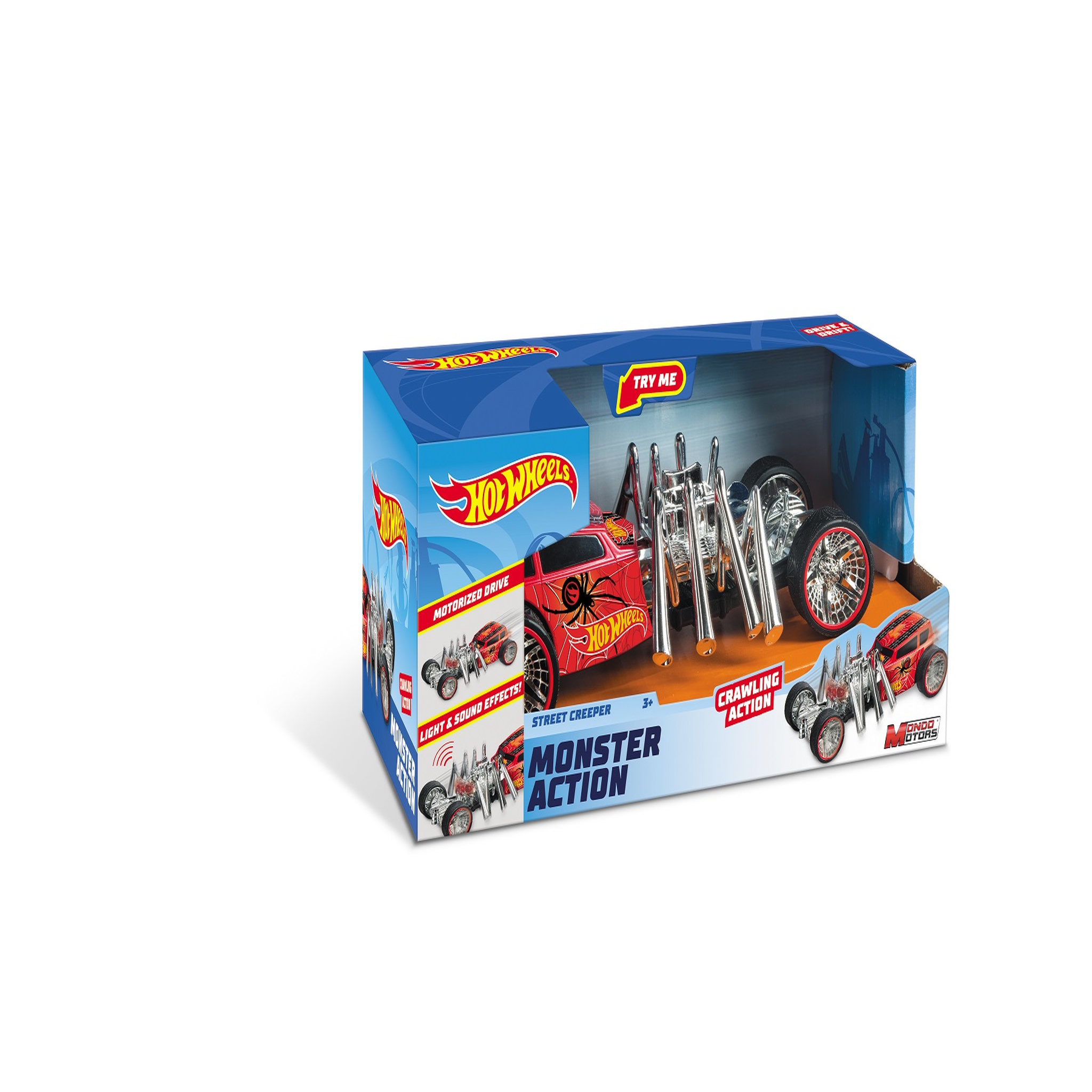 Voir la diapositive 4 : MONDO Voiture à friction Monster action - Street Creeper 22 cm - Hot Wheels