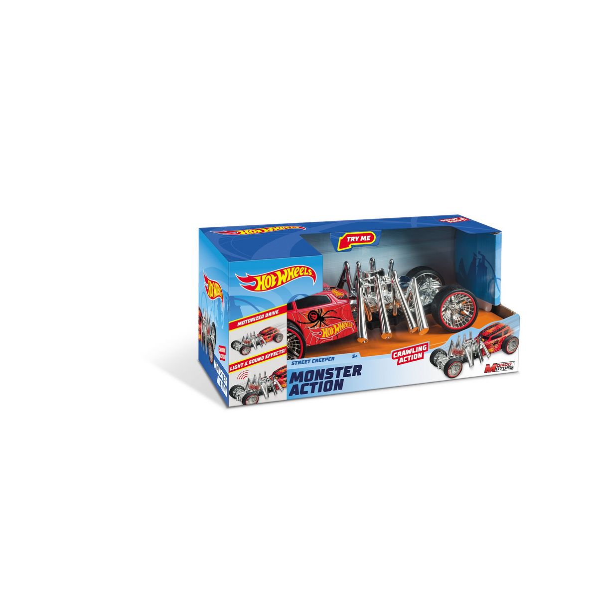 MONDO Voiture à friction Monster action - Street Creeper 22 cm - Hot Wheels
