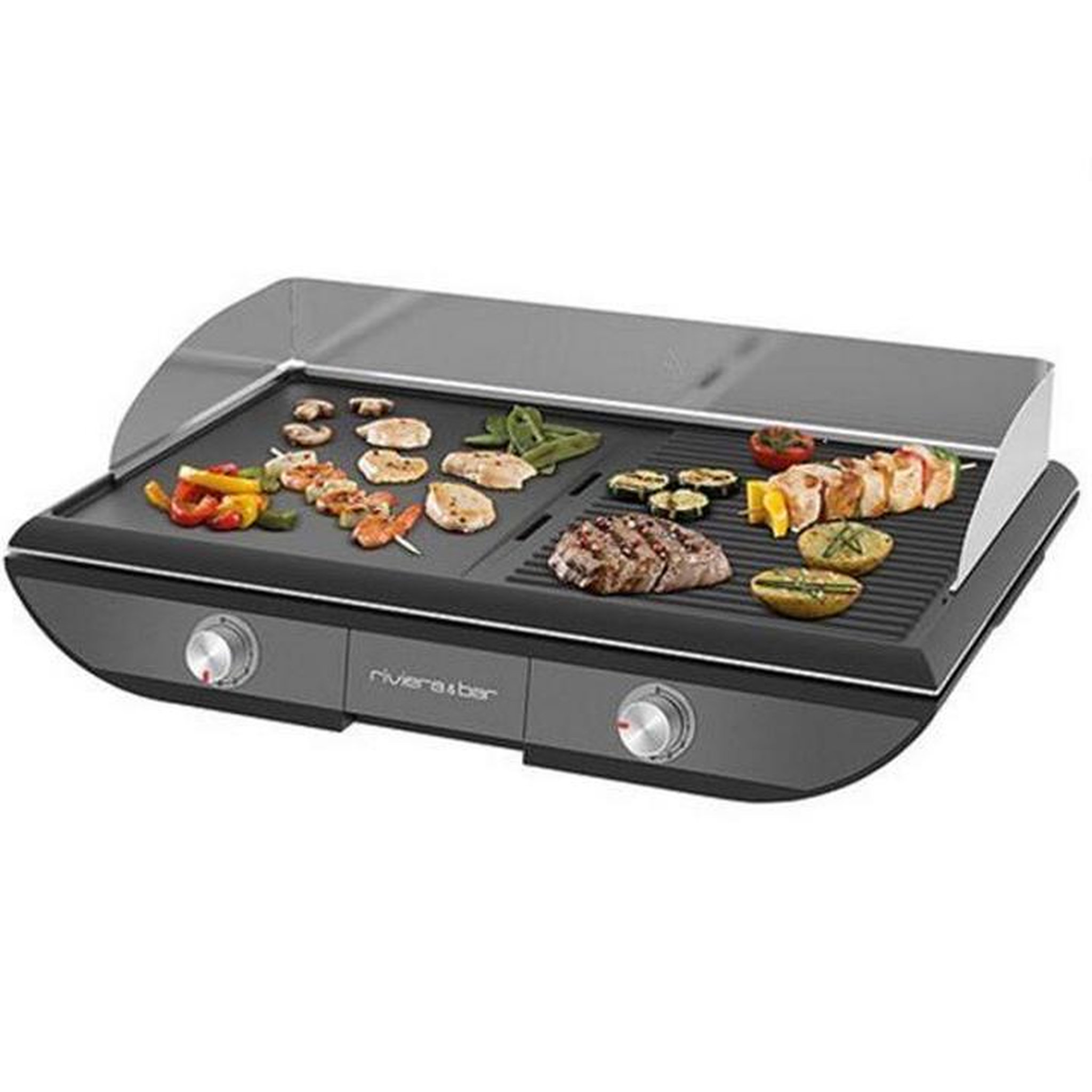 Voir la diapositive 2 : Riviera & Bar Plancha gril électrique 2300w 50x30cm - qpl570