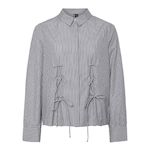 Pieces Chemise  à Rayures Femme Pieces Fabriella. Coloris disponibles : Bleu