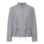 Pieces Chemise  à Rayures Femme Pieces Fabriella. Coloris disponibles : Bleu