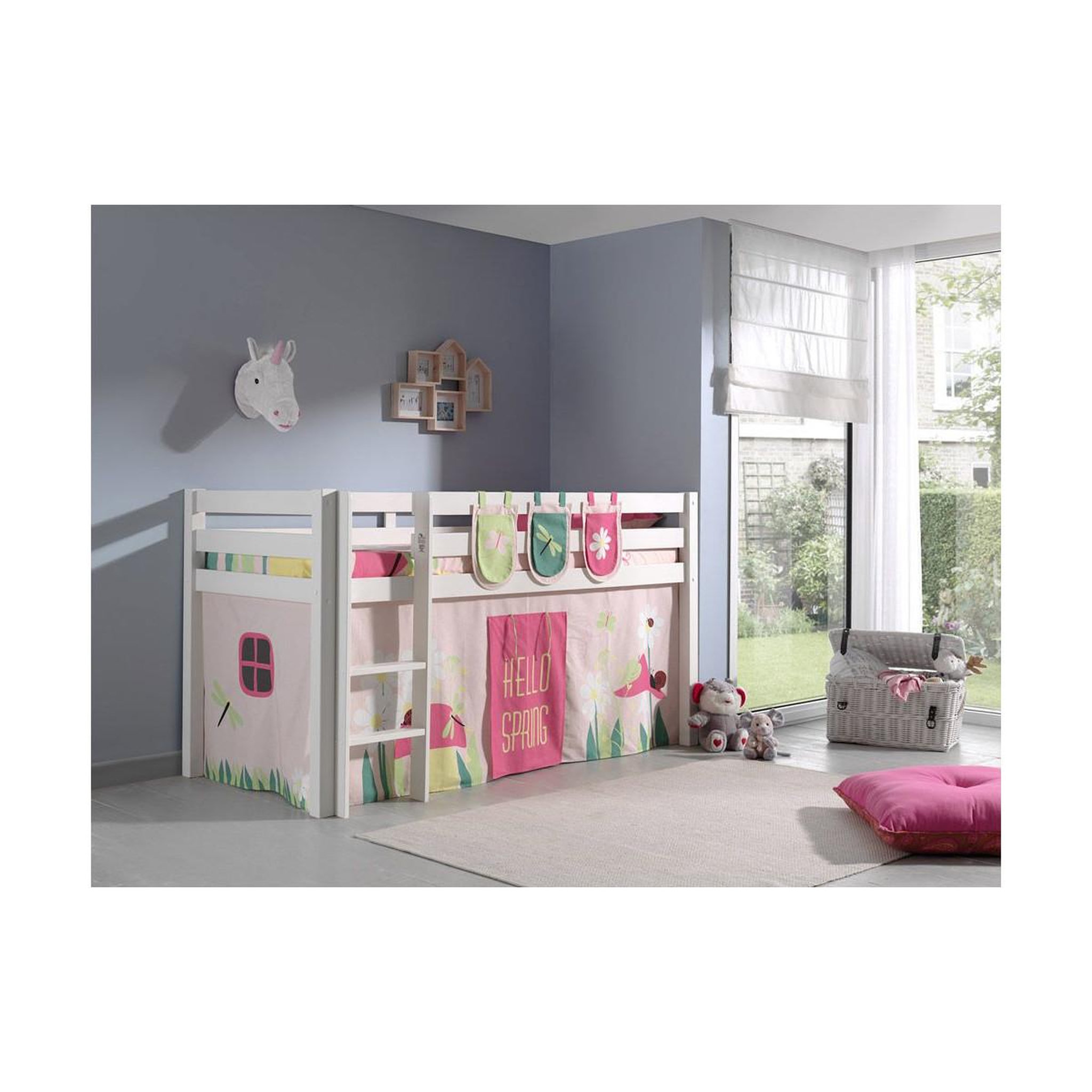 Voir la diapositive 2 : Paris Prix Pack - Lit Enfant, Tente & 3 Pochettes  Pino Spring  Blanc