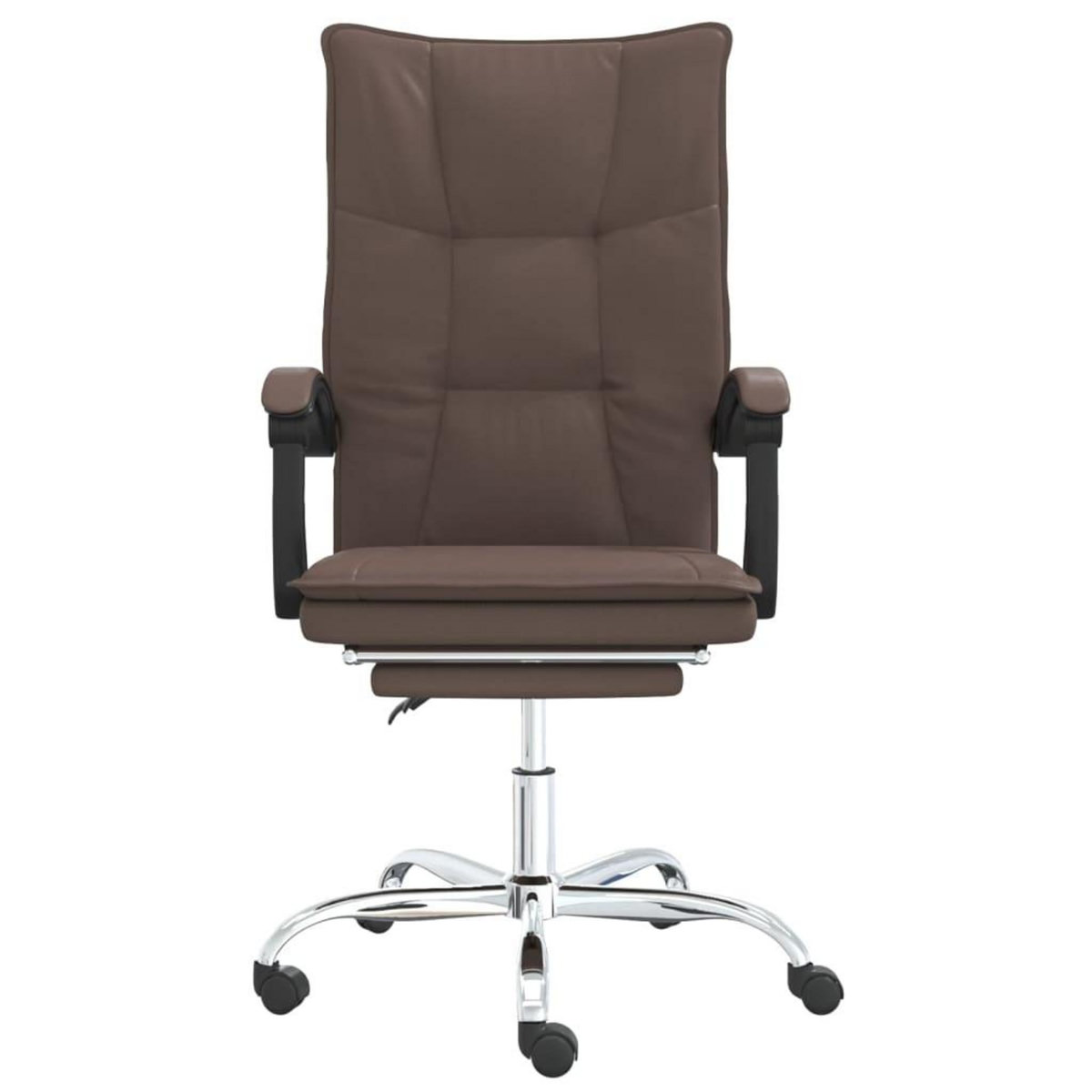 VIDAXL Fauteuil inclinable de bureau Marron Similicuir