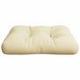Voir la diapositive 5 : VIDAXL Coussin de palette creme 58x58x10 cm tissu