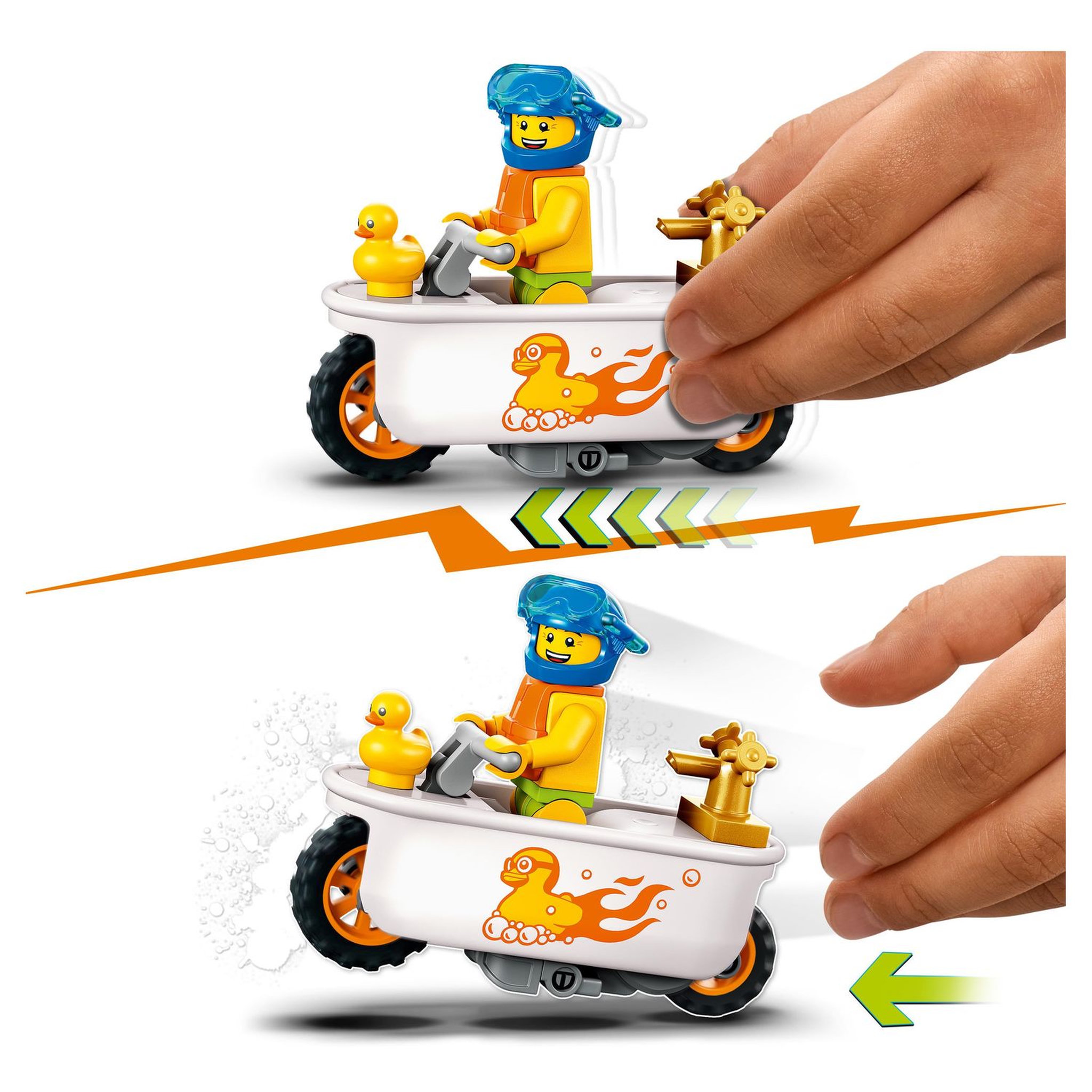 Voir la diapositive 5 : LEGO City 60333 La moto de cascade baignoire 