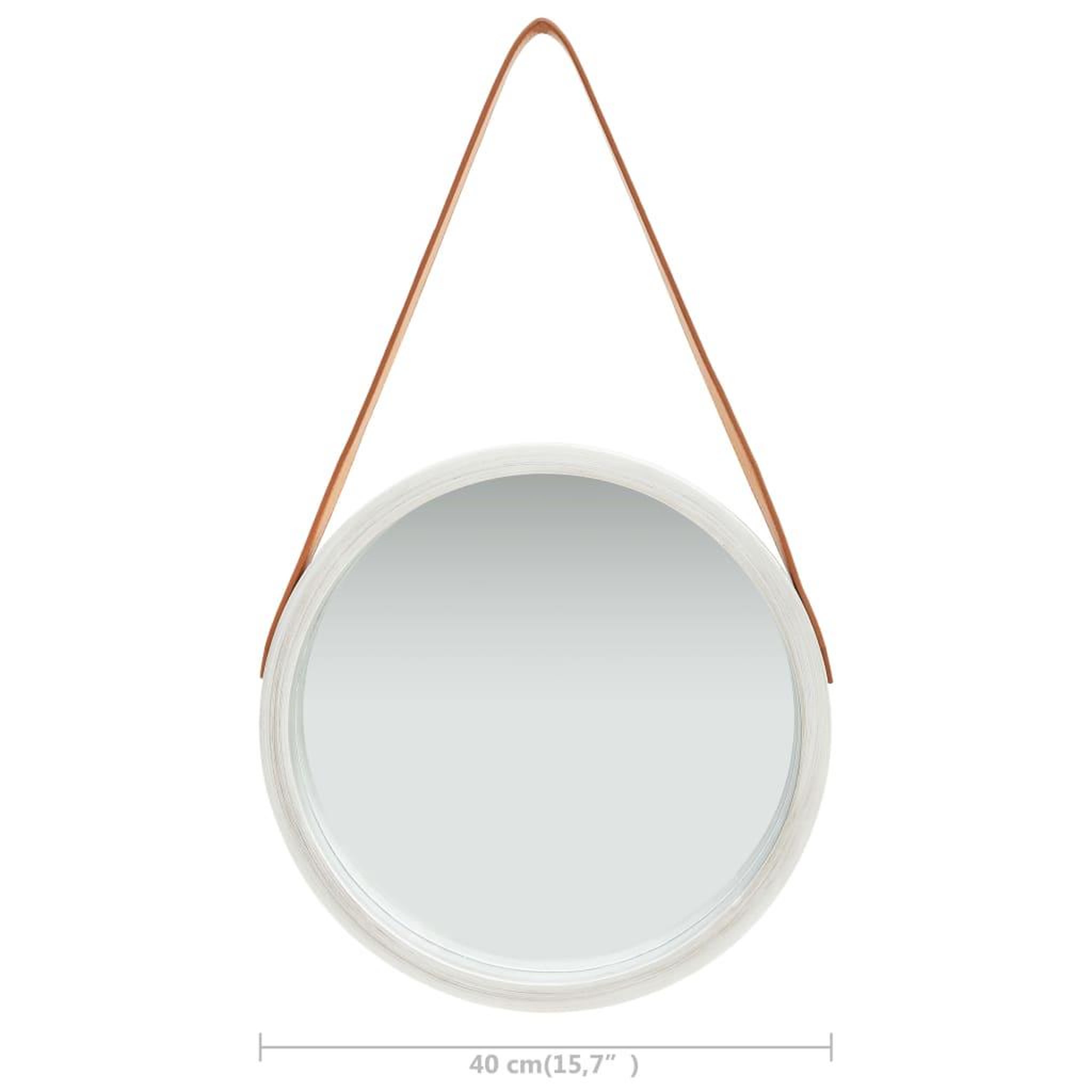 Voir la diapositive 6 : VIDAXL Miroir mural avec sangle 40 cm Argente