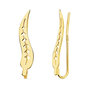 Voir la diapositive 1 : L'ATELIER D'AZUR Boucles d'Oreilles Or 18 Carats 750 Jaune - Contours Grimpeurs - Feuilles