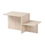 Voir la diapositive 1 : TOILINUX Table basse effet travertin HARMONY - Beige