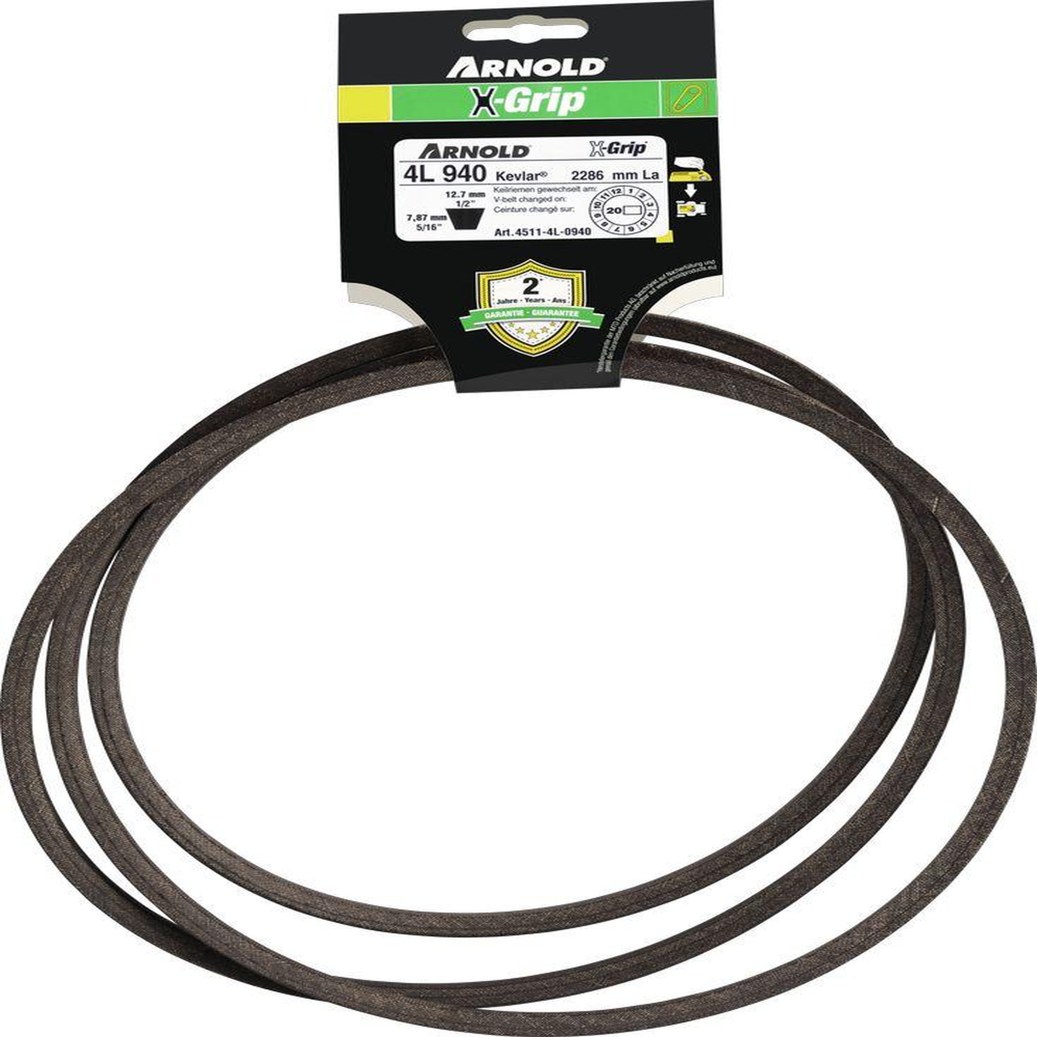 ARNOLD Courroie trapézoïdale x-grip v de type 4l940