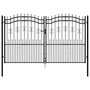 Voir la diapositive 2 : VIDAXL Portail et sommet de lance Noir 305x223 cm Acier enduit poudre