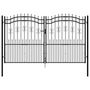 Voir la diapositive 2 : VIDAXL Portail et sommet de lance Noir 305x223 cm Acier enduit poudre