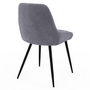 Voir la diapositive 5 : ID MARKET Lot de 4 chaises THALYA en velours gris clair avec accoudoirs