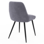Voir la diapositive 5 : ID MARKET Lot de 4 chaises THALYA en velours gris clair avec accoudoirs