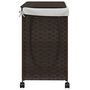 Voir la diapositive 5 : VIDAXL Panier a linge avec roulettes marron fonce 60x35x60,5 cm