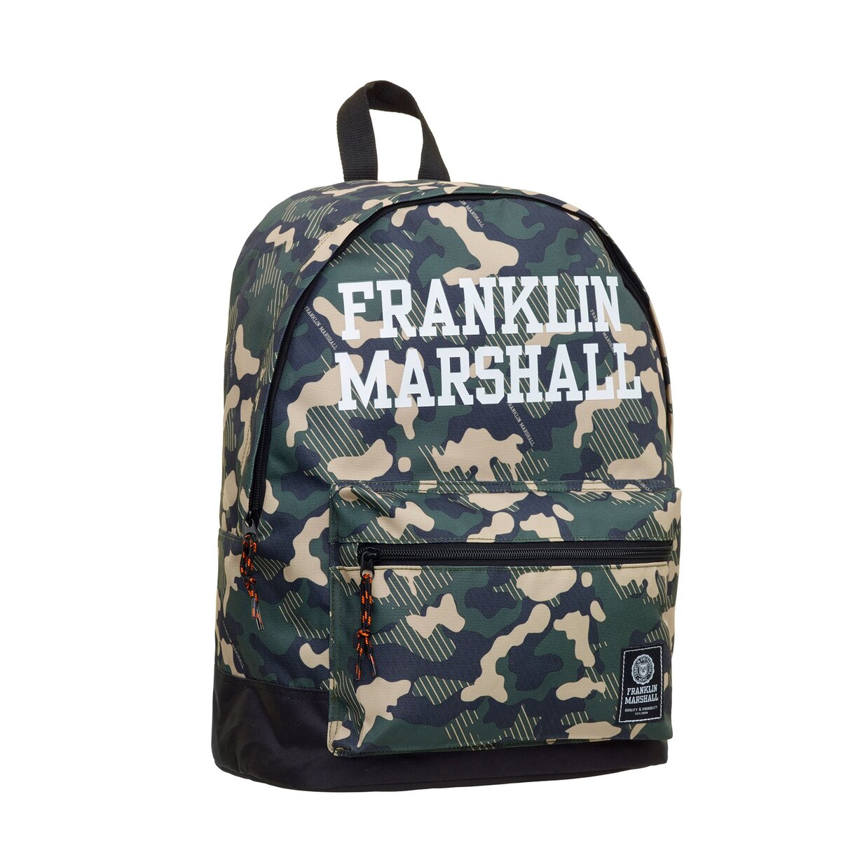 FRANKLIN AND MARSHALL Sac dos 1 compartiment noir motif