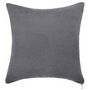Voir la diapositive 2 : Paris Prix Coussin Déco Carré  Zipper  40x40cm Gris