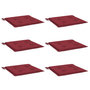 Voir la diapositive 3 : VIDAXL Coussins de chaise de jardin lot de 6 rouge bordeaux 50x50x3 cm