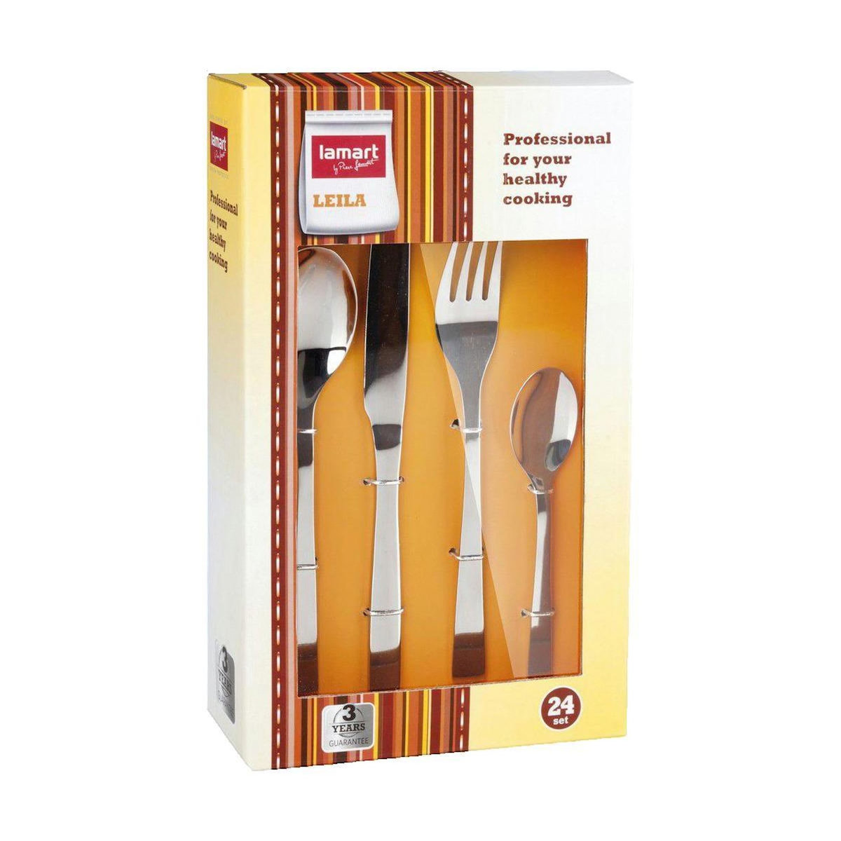 LAMART Service de couverts Lamart Leila LT5002 en acier inoxydable argenté