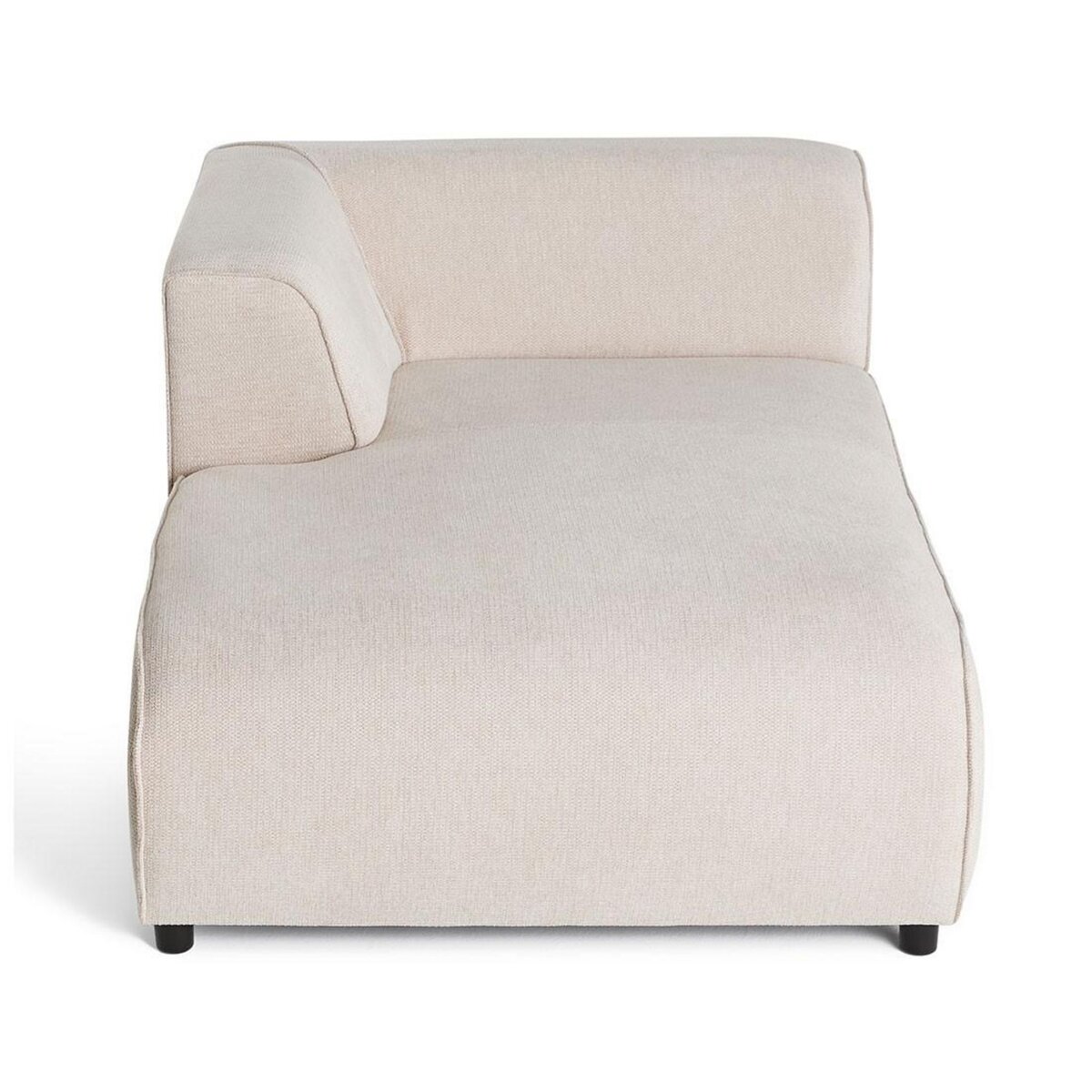 LISA DESIGN Suaro - module d'assise méridienne gauche en tissu texturé