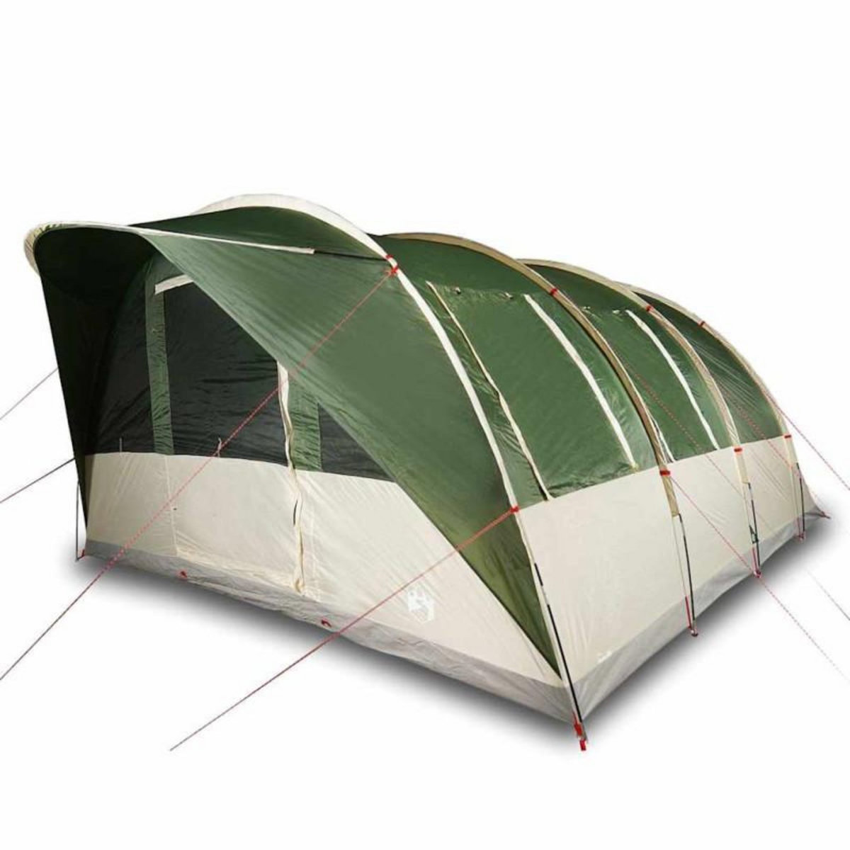 VIDAXL Tente de camping tunnel 7 personnes vert imperméable