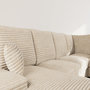 Voir la diapositive 4 : BEST MOBILIER Lorie - canapé panoramique d'angle droit 7 places convertible en velours côtelé grosse côte avec coffre